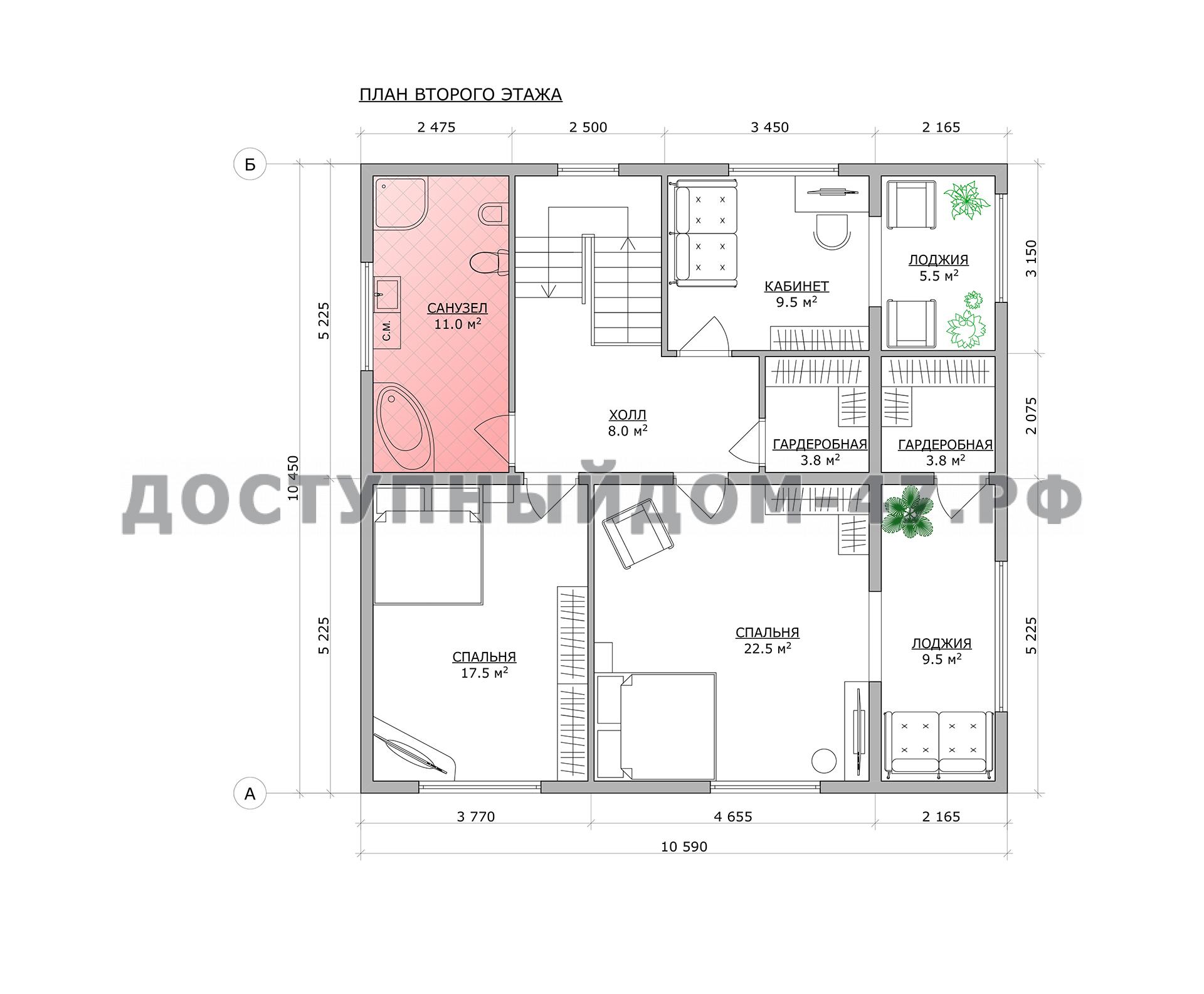 Проект Ддом-21 | Каркасные дома в Спб под ключ от специалистов СК  «ДОСТУПНЫЙ ДОМ»