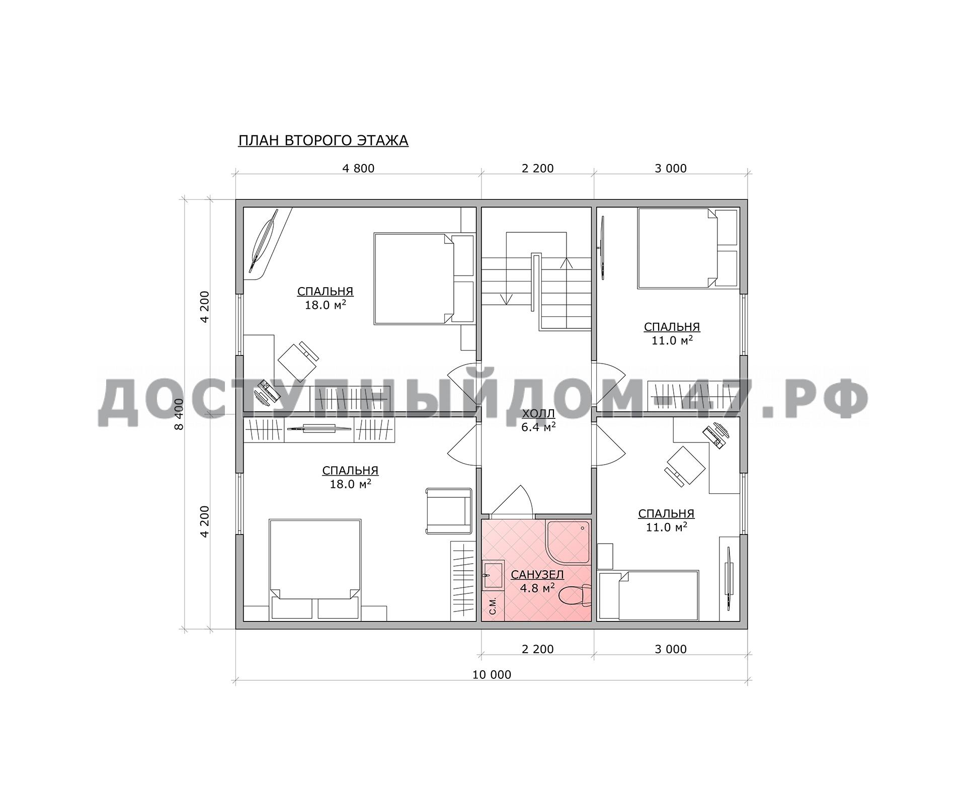 Проект Ддом-53 | Каркасные дома в Спб под ключ от специалистов СК  «ДОСТУПНЫЙ ДОМ»